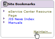 Site Bookmarks Dashboard