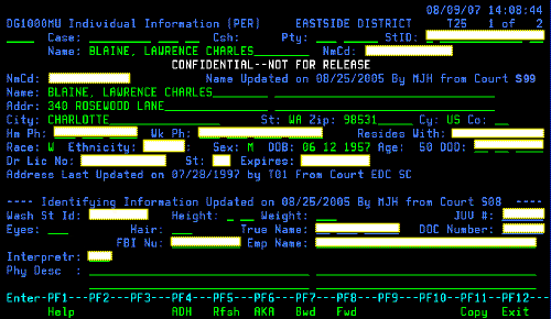 Confidential Fields on PER