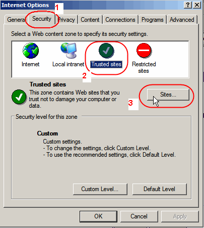 Trusted Sites