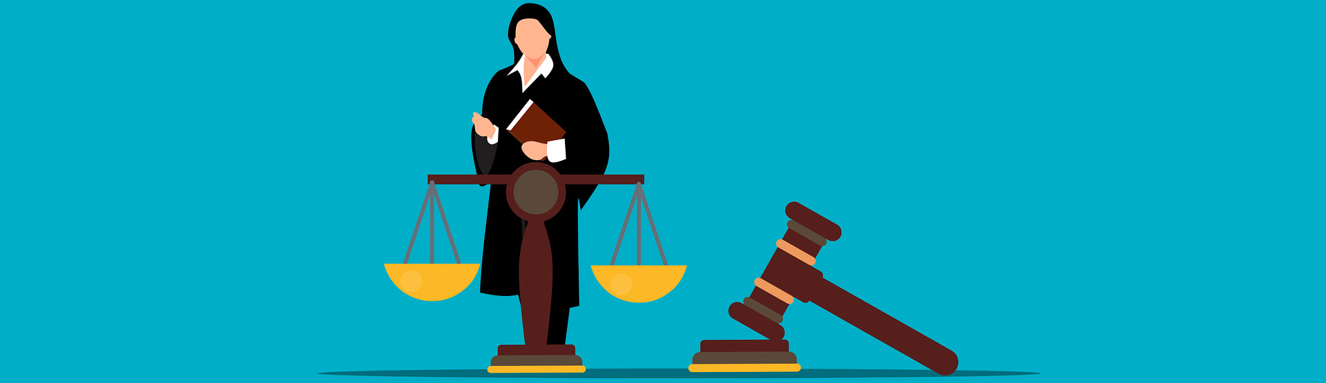 Background vector image of a judge and gavel on sound block