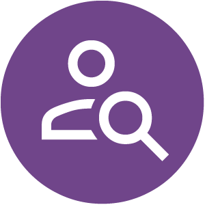 Icon image of looking glass and person