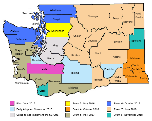 Washington State Courts SC-CMS Implementation Map